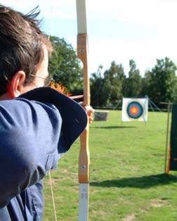 shooting arrow at target