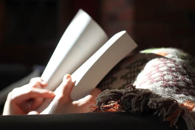 reading a book